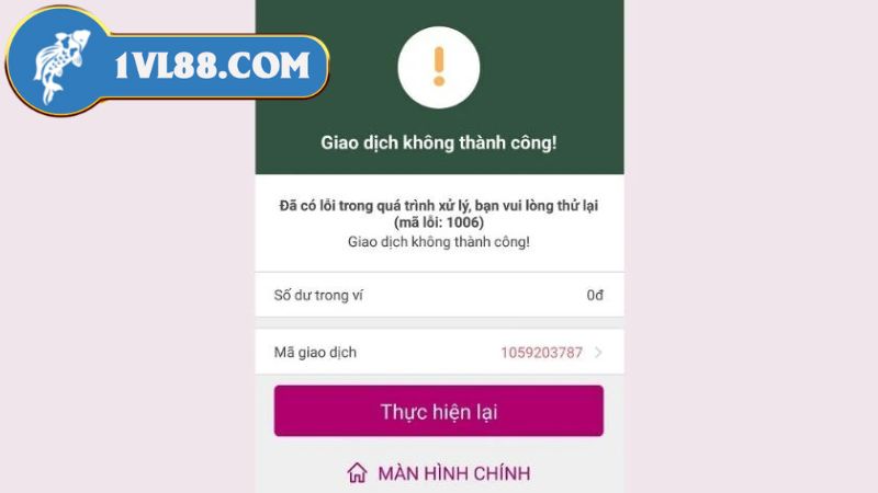 lỗi giao dịch vl88
